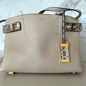 MICHAEL KORS COLLECTION Bette Satchel w/Crossbody Strap Python Embossing